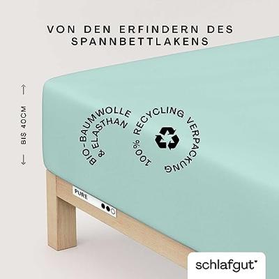 Schlafgut Schlafgut Pure Jersey Boxspring Hoeslaken S - 90x190 - 100x220 435 Petrol Light