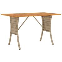 6-delige Loungeset met kussens poly rattan beige - thumbnail