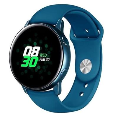 By Qubix - Compatible met Garmin Vivoactive 4 - Vivoactive 4L - Rubberen sportband - Cyaan - Compatible Garmin bandje - Bandbreedte: 22mm