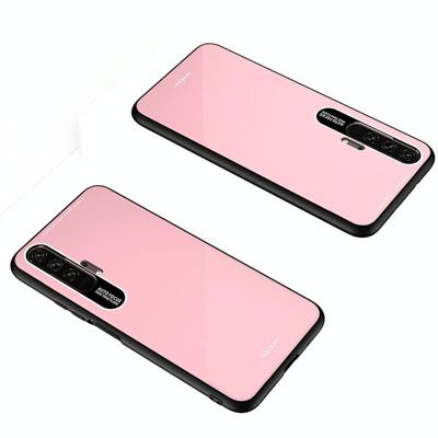 Lycra serie oogbescherming TPU acryl bescherming case voor Huawei Honor 20 Pro (roze)