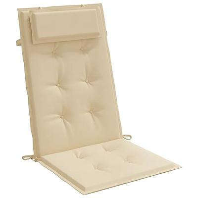 VidaXL Stoelkussens 4 st hoge rug oxford stof beige VidaXL Stoelkussens 4 st hoge rug oxford stof beige