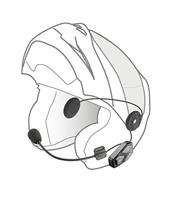 INTERPHONE COM3 - Enkel - Bluetooth 5.1 motorintercom voor motorhelmen, 32 mm koptelefoon, motorrijwielgebruik, afstand 500 meter, autonomie 10 uur, muziek, GPS, waterdicht IP67, universeel - thumbnail