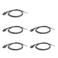 ACT Netsnoer C13 IEC Lock - open einde zwart 2 m, PC1025, 5-Pack - thumbnail
