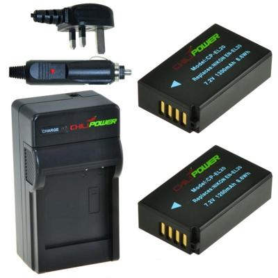 2 x EN-EL20 accu's voor Nikon - Charger Kit + car-charger - UK version 2 x EN-EL20 accu's voor Nikon - Charger Kit + car-charger - UK version