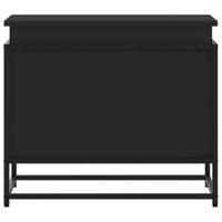 Opbergbox met deksel 60x40x51,5 cm bewerkt hout zwart - thumbnail