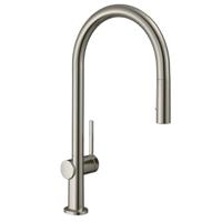 Hansgrohe Talis M54 ééngreeps keukenmengkraan 210 met uitttrekbare vuistdouche, 2 straalsoorten, rvs look - thumbnail