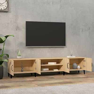 Tv-meubel 180x31,5x40 cm bewerkt hout sonoma eikenkleurig