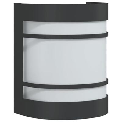 VidaXL Buitenwandlamp roestvrij staal zwart VidaXL Buitenwandlamp roestvrij staal zwart