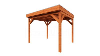 Trendhout Overkapping Casa 310x330 cm- Plat dak- Onbehandeld lariks Douglas hout- Trendhout Trendhout Overkapping Casa 310x330 cm- Plat dak- Onbehandeld lariks Douglas hout- Trendhout
