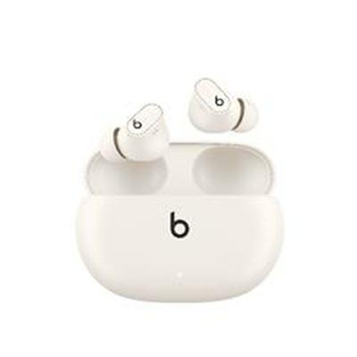 Beats Studio Buds + | echt draadloze oortjes met ruisonderdrukking, verbeterde compatibiliteit met Apple en Android, ingebouwde microfoon, zweetbestendige bluetoothoortjes - Ivoorwit