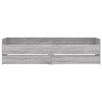 Bedframe met lades grijs sonoma eikenkleurig 100x200 cm - thumbnail