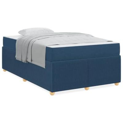 Bedframe met matras met matras Blauw 120 x 190 cm Stof