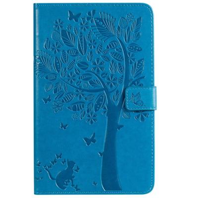 Voor Galaxy tab A 8 0 & S pen (2019) gedrukt afdrukken kat en boom patroon horizontale Flip lederen draagtas met houder & kaartsleuven & portemonnee ( Voor Galaxy tab A 8 0 & S pen (2019) gedrukt afdrukken kat en boom patroon horizontale Flip lederen draagtas met houder & kaartsleuven & portemonnee (