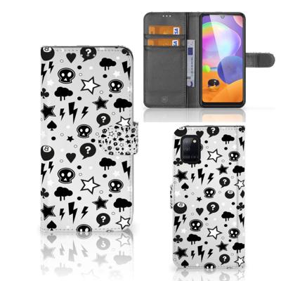 Telefoonhoesje met Naam Samsung Galaxy A31 Silver Punk Telefoonhoesje met Naam Samsung Galaxy A31 Silver Punk