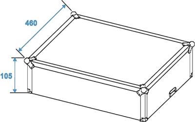 Roadinger MCB-19 Flightcase (l x b x h) 270 x 580 x 500 mm - thumbnail