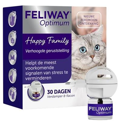 Feliway Optimum verdamper voor de kat Verdamper + Vulling 48 ml Feliway Optimum verdamper voor de kat Verdamper + Vulling 48 ml