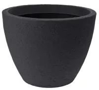 BLOEMPOT STEEN DIA 40XH31CM ZWART - thumbnail
