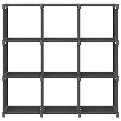 VidaXL Kast met 9 vakken 103x30x107,5 cm stof grijs VidaXL Kast met 9 vakken 103x30x107,5 cm stof grijs