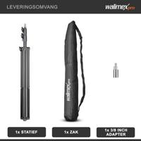 Walimex Pro 14776 Lampstatief Werkhoogte 93 - 260 cm Incl. tas - thumbnail