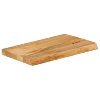 Tafelblad met natuurlijke rand 50x20x2,5 cm massief mangohout - thumbnail