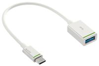 Leitz Data-oplaadkabel, USB-C naar USB-A(F), 0,15 m, wit, 63370001 - thumbnail