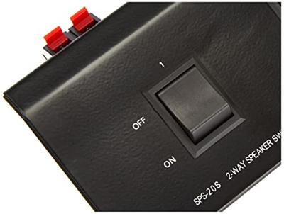 MONACOR SPS-20S Luidsprekerbedieningspaneel voor het schakelen van 2 paar luidsprekers naar Stereo Versterker Output Switcher voor luidsprekers met 200 W schakelvermogen, zwart
