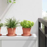 Ronde Bloempot 24 pcs Baksteenrood Ø 12,5 x 10 cm Kunststof - thumbnail