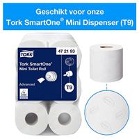 Toiletpapierdispenser Tork T9 Elevation SmartOne klein wit 681000 - thumbnail
