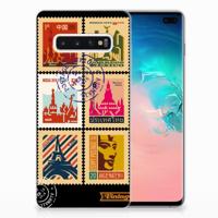 Samsung Galaxy S10 Plus | Silliconen Back Cover | Postzegels - thumbnail