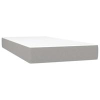 Boxspring met matras stof lichtgrijs 120x190 cm - thumbnail