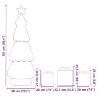 Verlichte Kerstboom met 3 Cadeau Dozen 2D Warm Wit 150 cm - thumbnail