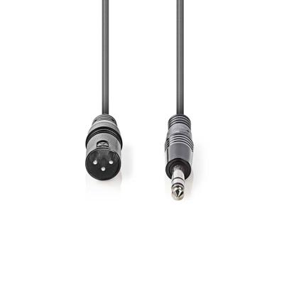 Nedis Gebalanceerde Audiokabel | XLR 3-Pins Male naar 6,35 mm Male | 3 m | 1 stuks - COTH15100GY30 COTH15100GY30 Nedis Gebalanceerde Audiokabel | XLR 3-Pins Male naar 6,35 mm Male | 3 m | 1 stuks - COTH15100GY30 COTH15100GY30