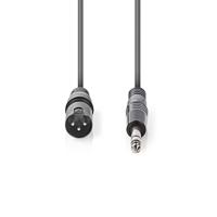 Nedis Gebalanceerde Audiokabel | XLR 3-Pins Male naar 6,35 mm Male | 3 m | 1 stuks - COTH15100GY30 COTH15100GY30 - thumbnail
