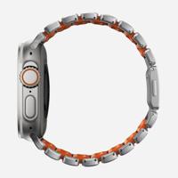 Nomad Stratos horlogeband natural hardware 45/46/49mm - Ultra Orange - thumbnail