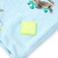 Kindershirt 104 gemleerd lichtblauw - thumbnail