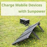 BRESSER Mobiele zonnelader 120 watt met USB- en DC-aansluiting - thumbnail