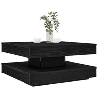 Salontafel 360 graden draaibaar 70x70x34,5 cm zwart - thumbnail