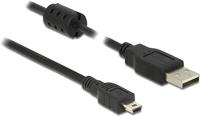 Delock 84912 Kabel USB 2.0 Type-A male > USB 2.0 Mini-B male 1,0 m zwart - thumbnail