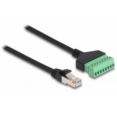 Delock 65975 RJ45 Netwerkkabel, patchkabel CAT 6 U/UTP 0.30 m Zwart, Groen 1 stuk(s)