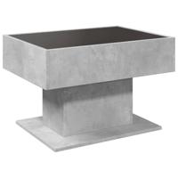 Salontafel met LED 70x50x45 cm bewerkt hout betongrijs - thumbnail
