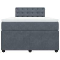 Boxspring met matras fluweel donkergrijs 120x190 cm - thumbnail