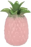 Daan Kromhout Design vaas keramiek pineapple tropical 14x18cm roze, groen - thumbnail
