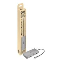 club3D CSV-1594 USB 3.1 Gen 1-hub 9 poorten Met ingebouwde netwerkaansluiting, Met ingebouwde SD-kaartlezer, Met USB-C stekker Zilver - thumbnail