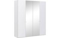 Goossens Kledingkast Easy Storage Ddk, Kledingkast 203 cm breed, 220 cm hoog, 2x glas draaideur en 2x spiegel draaideur midden - thumbnail