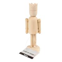 Creativ Company Houten figuur met kroon, 13cm - thumbnail
