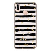 Huawei P20 Lite siliconen telefoonhoesje - Hart streepjes - thumbnail