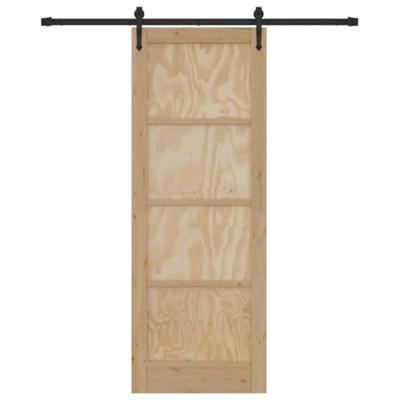 Schuifdeur met Bevestigingsset 78x211 cm Massief Houten Den