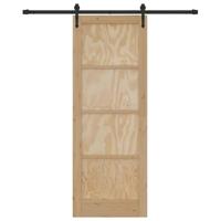 Schuifdeur met Bevestigingsset 78x211 cm Massief Houten Den - thumbnail