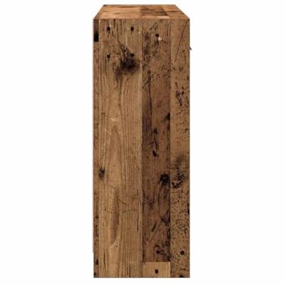 Dressoir 91x28x75 cm bewerkt hout oud houtkleurig Dressoir 91x28x75 cm bewerkt hout oud houtkleurig