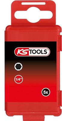 KS Tools 918.3461 Inbus-bit Speciaal staal Vernikkeld E 6.3 5 stuk(s)